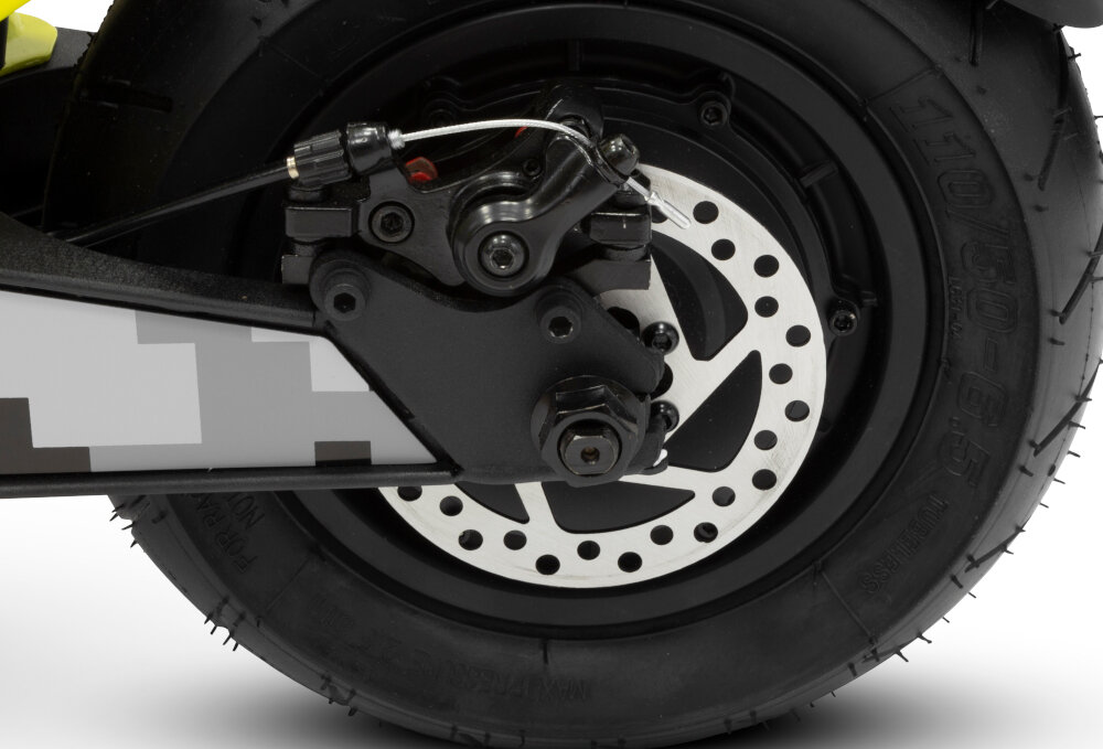 Hulajnoga elektryczna DUCATI Scrambler Cross E Sport Czarno-żółty hamulce tarczowe na przod na tyl bardzo duza sila hamowania