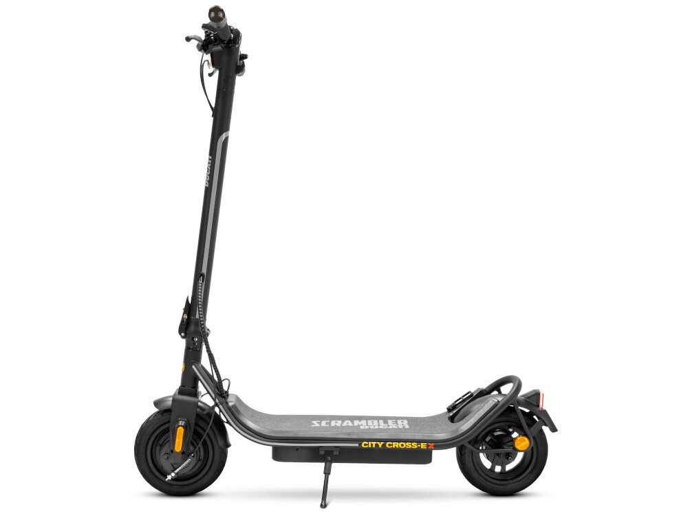 Hulajnoga elektryczna DUCATI Scrambler City Cross-E X Czarny system KERS odzyskiwanie magazynowanie energii kinetycznej podczas dlugiego hamowania