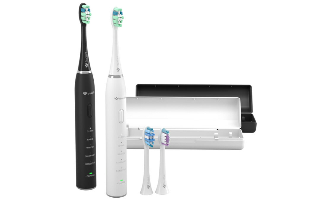 Szczoteczka soniczna TRUELIFE SonicBrush Clean30 Czarny Przemyślane rozwiązania Funkcja pamięci jedno naciśnięcie pielęgnacja