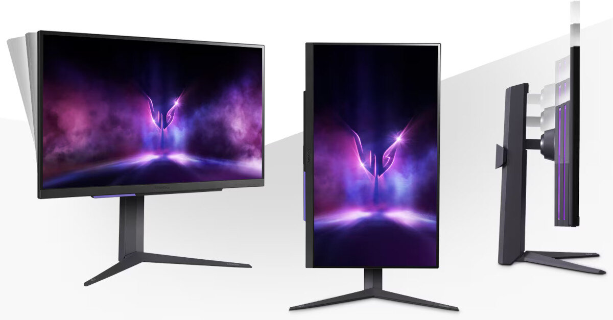 Monitor LG UltraGear 27GR93U-B 27 3840x2160px IPS 144Hz 1 ms [GTG] konstrukcja podstawa wygląd podświetlenie mocowanie VESA ergonomia