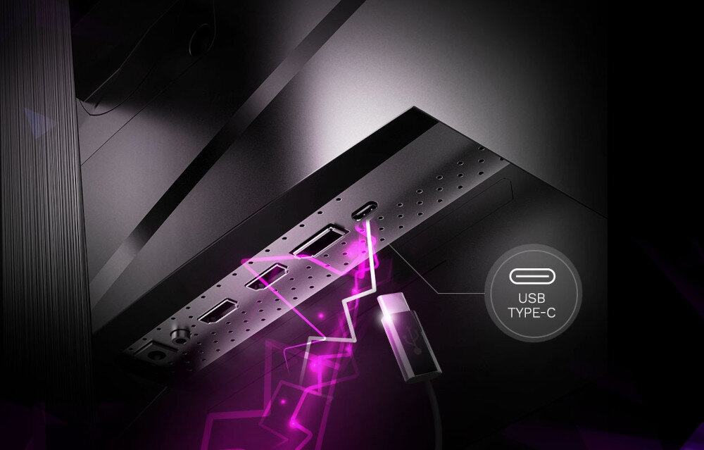 Monitor MSI G274QPF-QD 27 2560x1440px IPS 170Hz 1 ms [GTG] porty złącza podłączenie USB-C