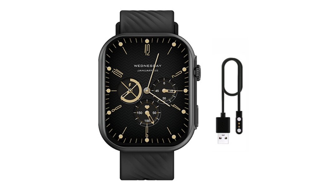 Smartwatch MANTA Revo ekran bateria czujniki zdrowie sport pasek ładowanie pojemność rozdzielczość łączność sterowanie krew puls rozmowy smartfon aplikacja