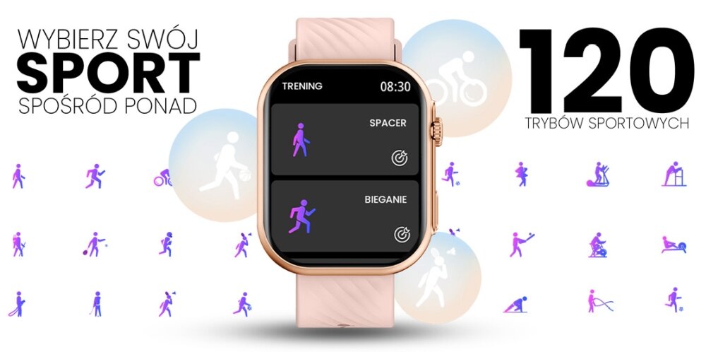 Smartwatch MANTA Revo ekran bateria czujniki zdrowie sport pasek ładowanie pojemność rozdzielczość łączność sterowanie krew puls rozmowy smartfon aplikacja