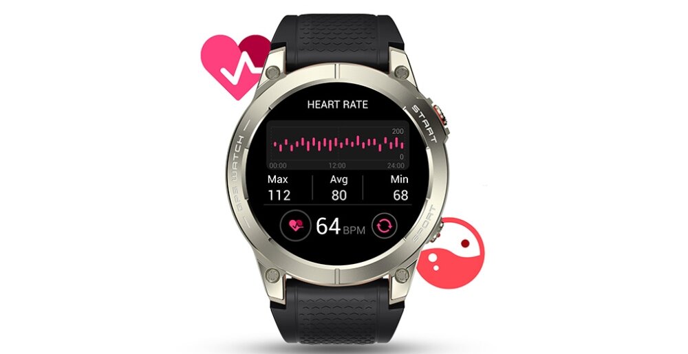 Smartwatch MANTA Activ X GPS  ekran bateria czujniki zdrowie sport pasek ładowanie pojemność rozdzielczość łączność sterowanie krew puls rozmowy smartfon aplikacja