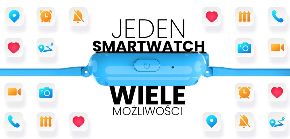 Smartwatch MANTA Junior Joy 4G ekran bateria czujniki zdrowie sport pasek ładowanie pojemność rozdzielczość łączność sterowanie krew puls rozmowy smartfon aplikacja