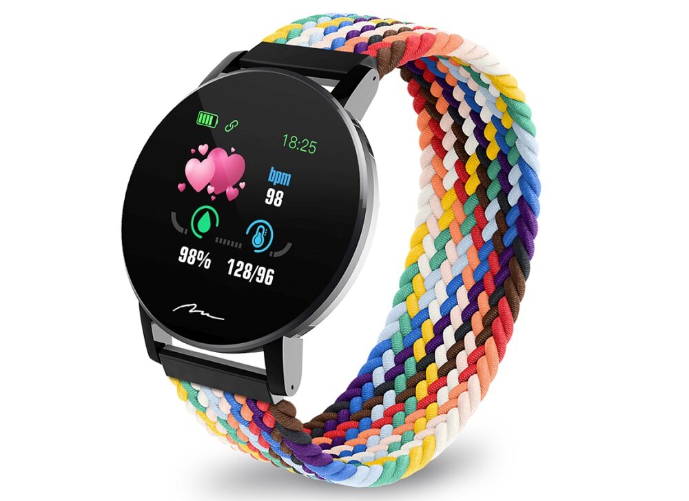 Smartwatch MEDIA-TECH ACTIVEBAND THAITI MT871 ekran bateria czujniki zdrowie sport pasek ładowanie pojemność rozdzielczość łączność sterowanie krew puls rozmowy smartfon aplikacja
