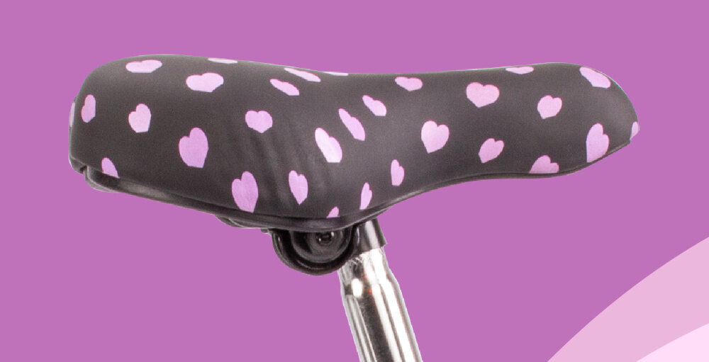 Rower dziecięcy SUN BABY Heart bike 20 cali dla dziewczynki Fioletowy siodelko wgodne regulacja w zakresie od 61 do 68 cm dopasowanie bezpieczna satysfakcjonujaca aktywnosc