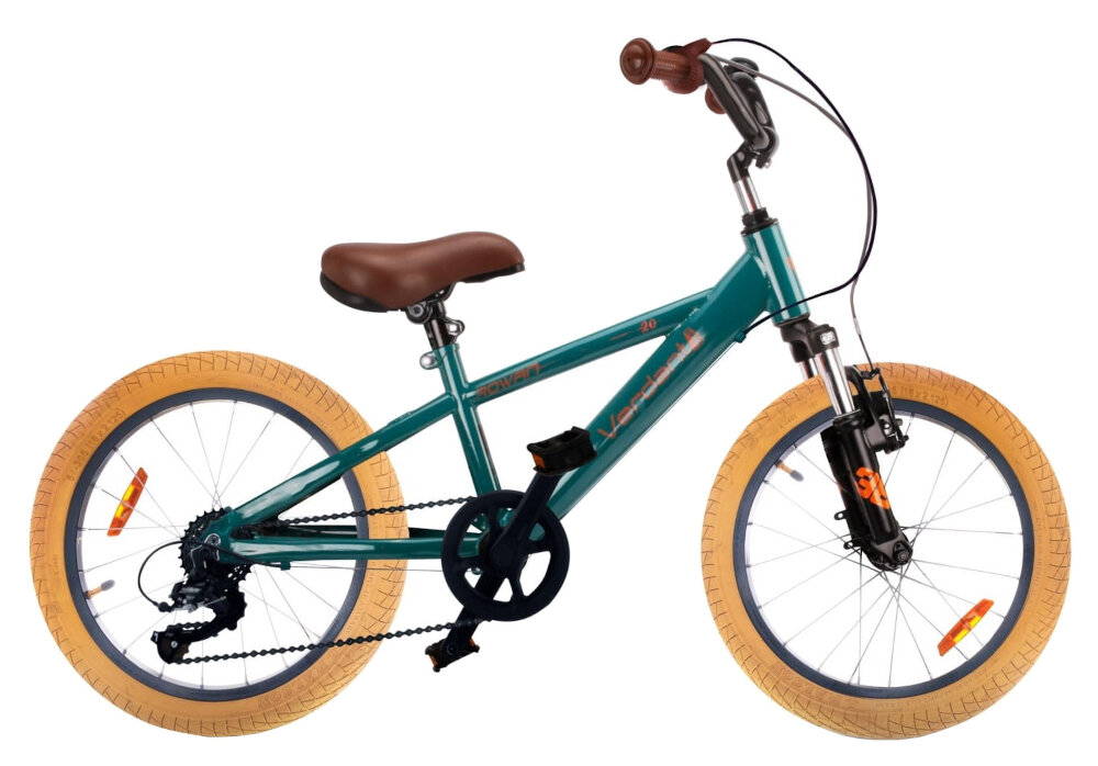 Rower dziecięcy SSUN BABY Verdant Rowan 20 cali dla chłopca odpowiednio wyselekcjonowane materialy rama 10-calowa dostosowana do najmlodszych geometria ulatwia wsiadanie i zsiadanie z roweru ponadprzecietna odpornosc na uszkodzenia mechaniczne i dzialanie czynnikow zewnetrznych dla dzieci o wzroscie o 135 do 165 cm wybor rozmiaru ramy wzrost Twojego dziecka mierzony w zrelaksowanej pozycji typ roweru