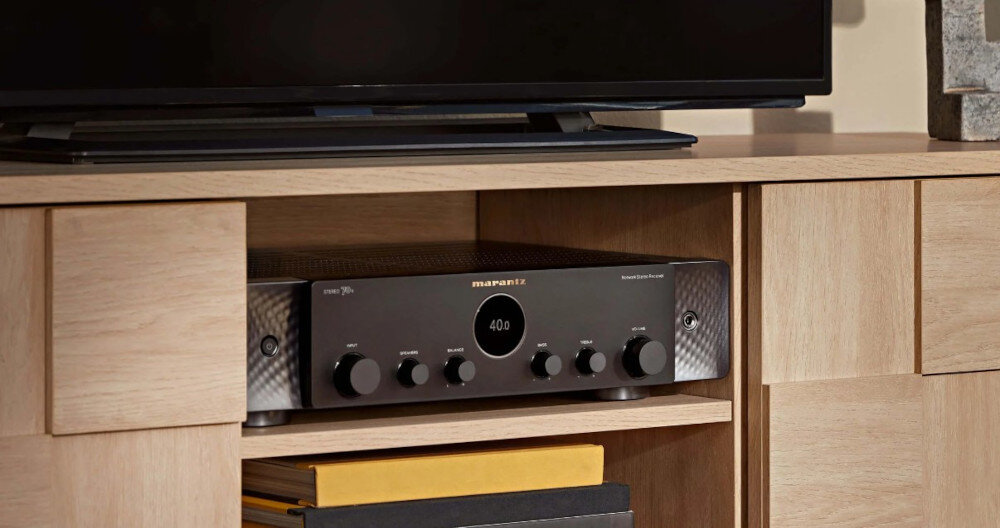 Amplituner MARANTZ Stereo 70S 2.2 kanały dźwięk stereo przestrzenne brzmienie do domu, amplituner umieszczony w szafce rtv