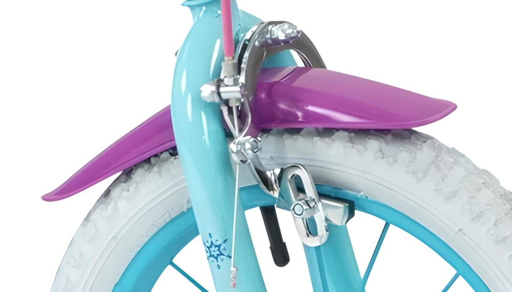 Rower dziecięcy DISNEY Kraina Lodu 14 cali dla dziewczynki hamulce przedni Caliper tylny hamulec bebnowy niezawodne lekkie