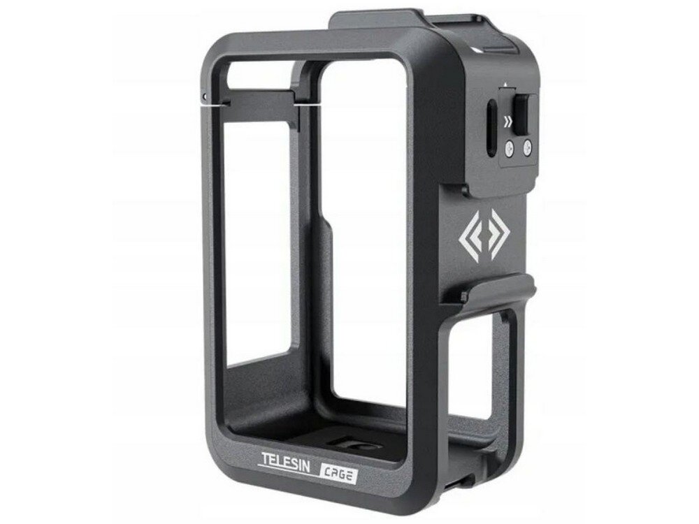 Obudowa TELESIN do Dji Action 3-Action 4 OA-FMS-004  tamka pionowo pokazana od przodu  