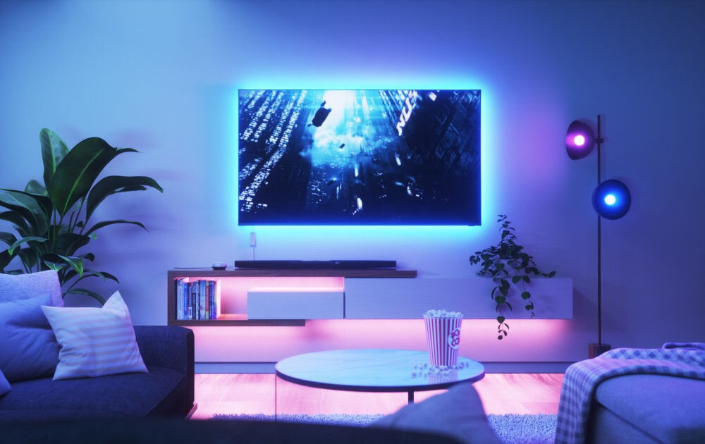 Inteligentna żarówka LED NANOLEAF Essentials Smart ICNF080B021GU10 5W GU10 Bluetooth Screen Mirror dopasowane do ekranu 4 tryby