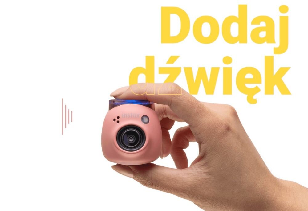 Aparat cyfrowy FUJIFILM Instax Pal  zdjęcia obiektyw ekran wizjer ogniskowa przysłona migawka obudowa bateria zasilanie filmy nagrywanie rozdzielczość matryca rozmiar przekątna tryby iso montaż lampa światło przyciski sterowanie menu kontrast jasność balans bieli filtry cmos karta pliki format zapis seria