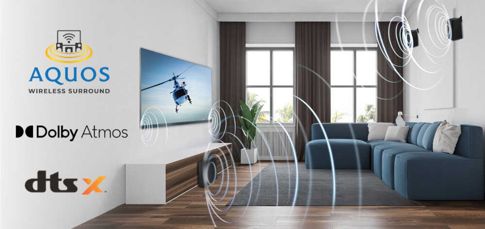 Telewizor SHARP FQ8EG  - wireless surround