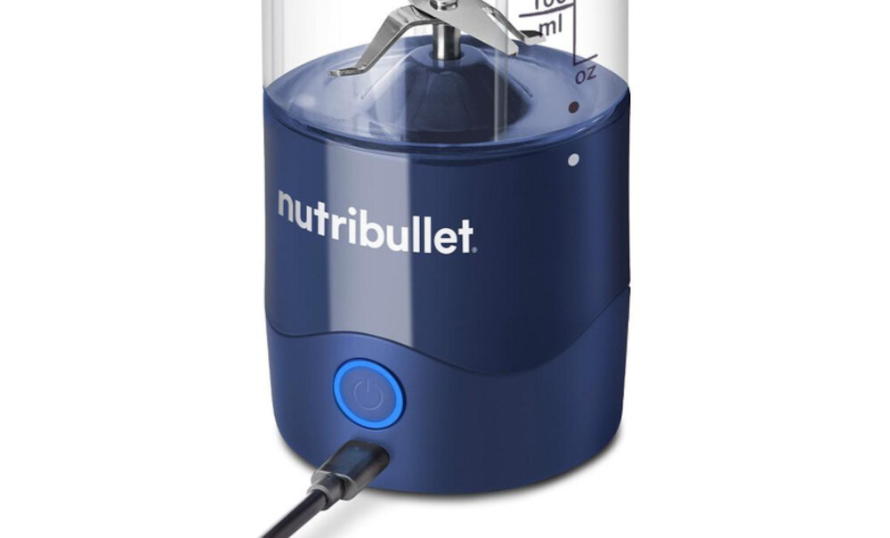 Blender personalny NUTRIBULLET NBP003NBL Bezprzewodowy ładowanie kabel USB-A/USB-C ładowanie użytkowanie 15 cykli 
