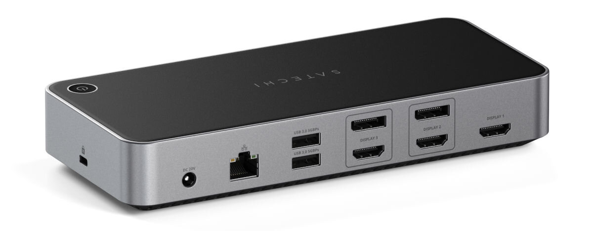 Hub SATECHI ST-D4KTM-EU Czarno-srebrny otwory wentylacyjne