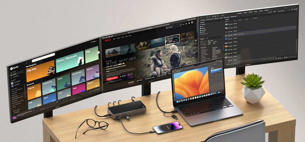 Hub SATECHI ST-D4KTM-EU Czarno-srebrny wymiary 191 x 85 x 32 mm waga 278 g