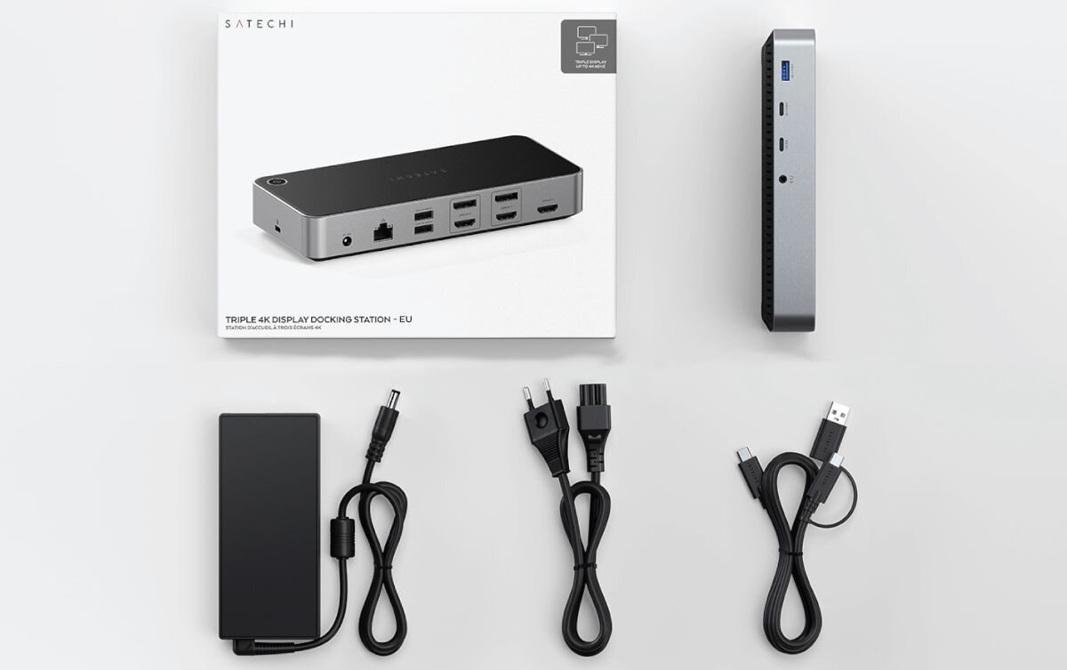 Hub SATECHI ST-D4KTM-EU Czarno-srebrny instrukcja obsługi zasilacz przejściówka USB-C / USB-A