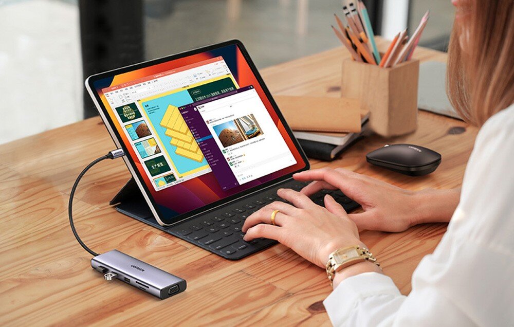 Hub UGREEN Revodok CM498 USB Typu C, Pasywny porty USB przepustowość chip