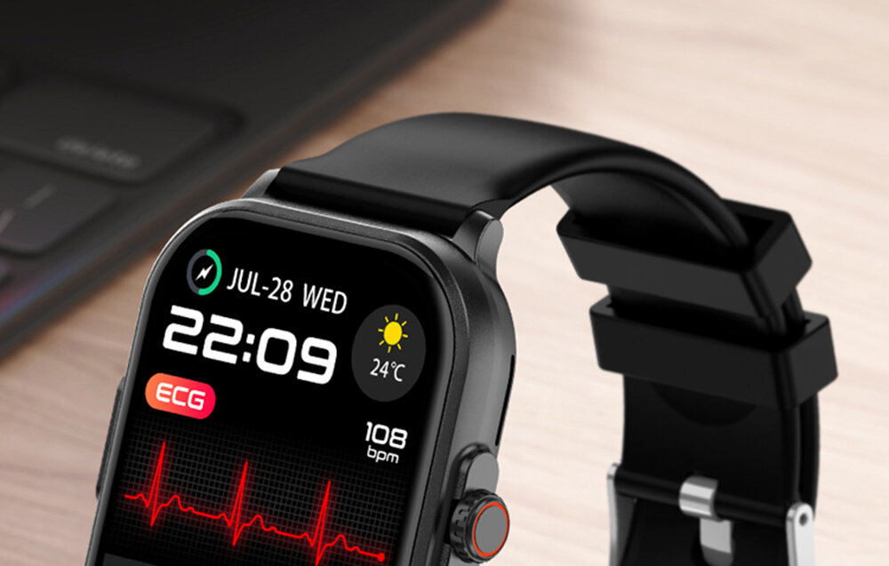 SMARTWATCH COLMI C63 ekran bateria czujniki zdrowie sport pasek ładowanie pojemność rozdzielczość łączność sterowanie krew puls rozmowy smartfon aplikacja
