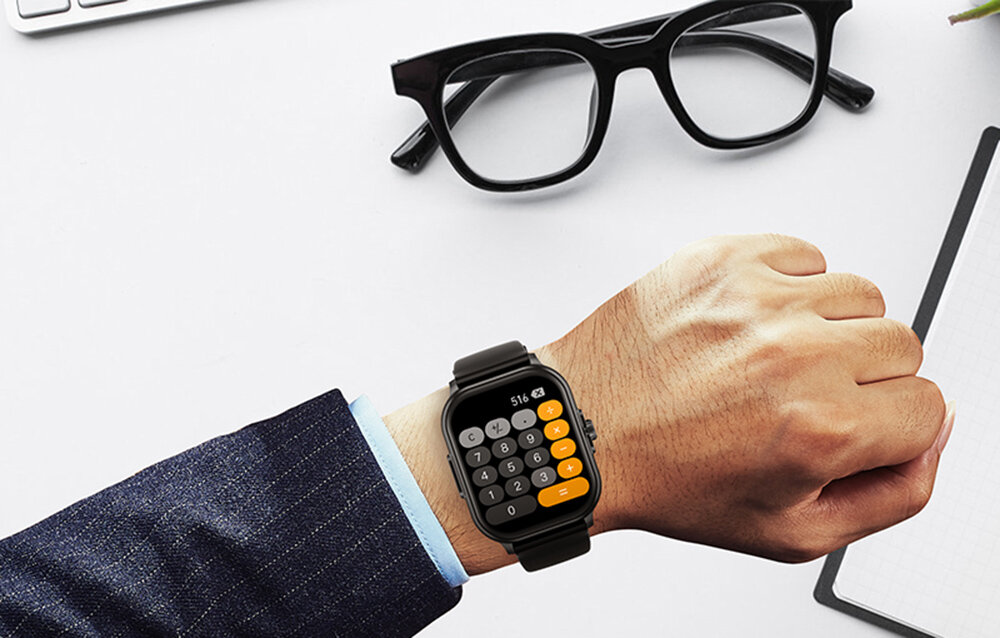 SMARTWATCH COLMI C63 ekran bateria czujniki zdrowie sport pasek ładowanie pojemność rozdzielczość łączność sterowanie krew puls rozmowy smartfon aplikacja