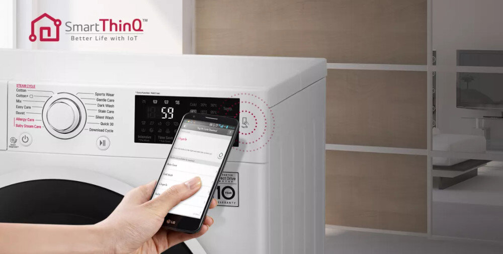 LG F4D1675YW wifi інтелектуальне дистанційне підключення