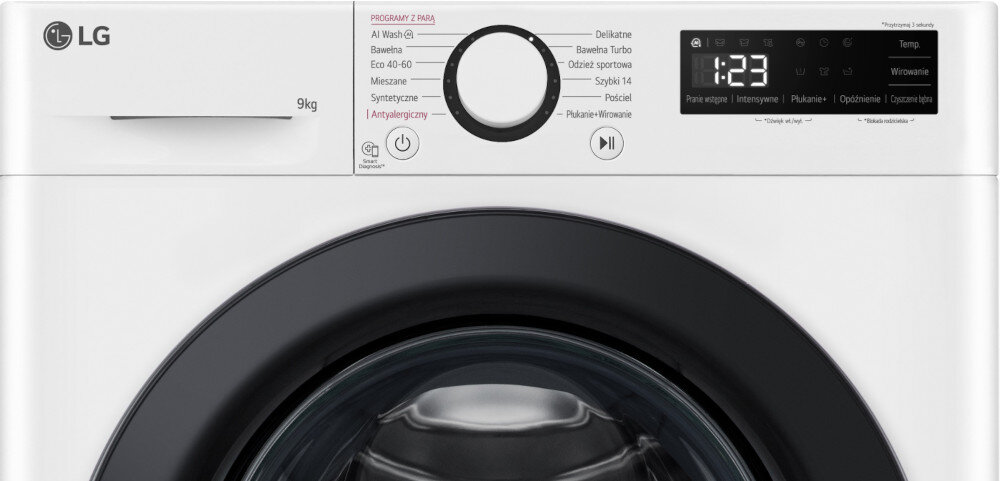 PRALKA LG F4W90506W parametry ustawienia programy cykle