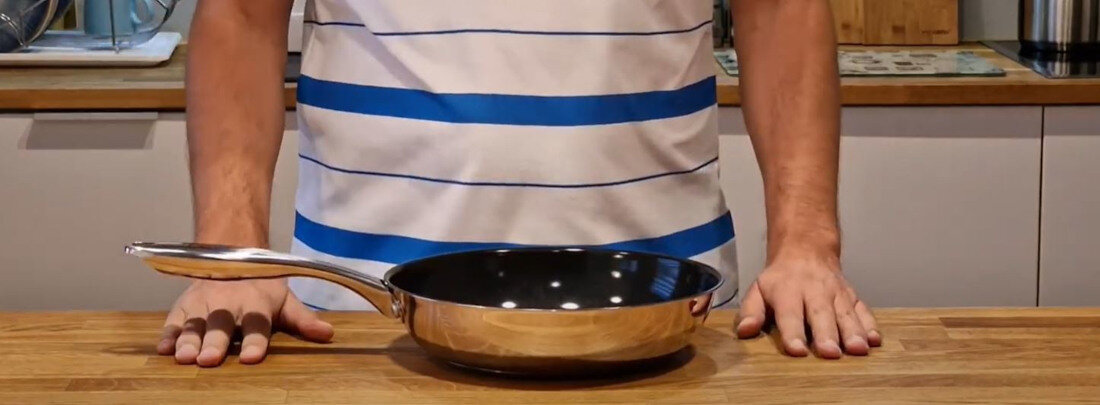 Patelnia SHIORI Stainless Steel 304 20 cm trojwarstwowe dno