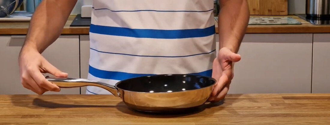 Zestaw patelni SHIORI Stainless Steel 304 (3 elementy) Powłoka ceramiczna ILAG Non-Stick Ultimate