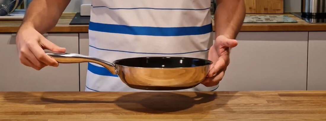 Patelnia SHIORI Stainless Steel 304 28 cm Równomierne rozprowadzanie ciepła Trójwarstwowe dno srednica smazenie utrzymywanie temperatury
