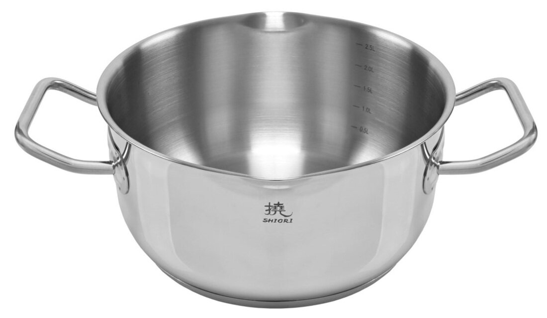 Garnek SHIORI Shiori Steel Series Pro 316 24 cm Precyzyjne gotowanie wygodne odmierzanie miarka