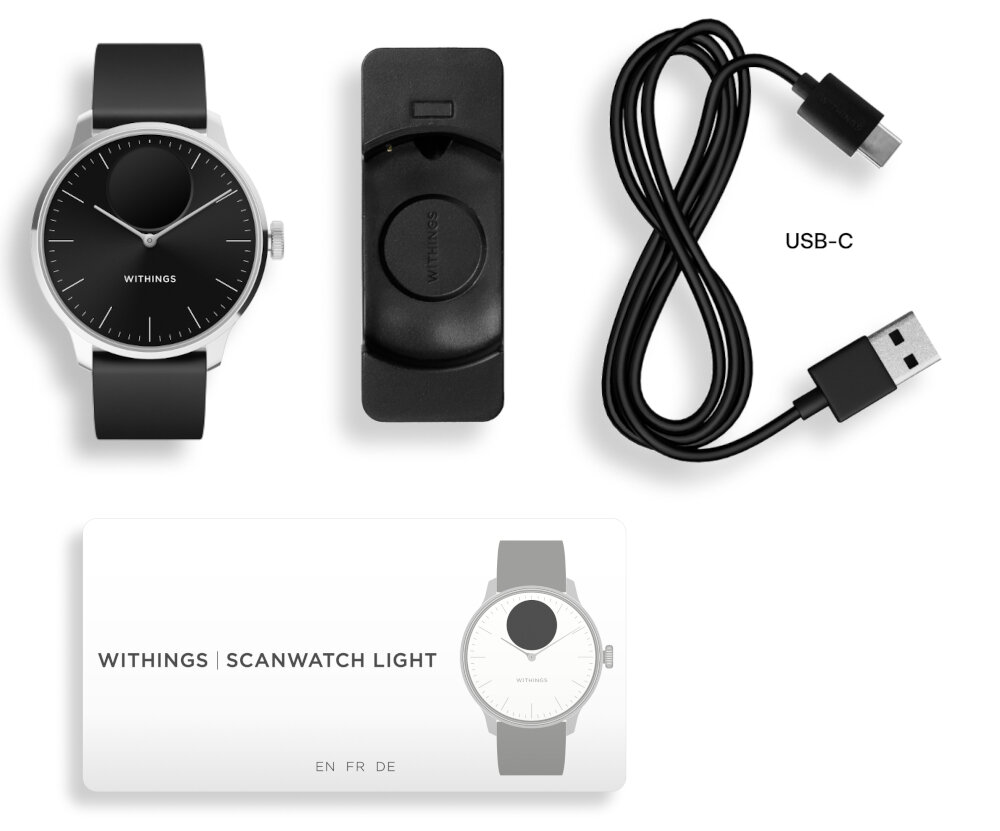 Smartwatch WITHINGS ScanWatch Light zestaw