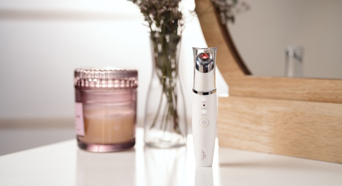 Masażer do oczu ETA Fenite 335390000 Skuteczna redukcja napięcia wsparcie masaż soniczny terapia światłem czerwonym pomaga zachować młody i wypoczęty wygląd poprawia samopoczucie czasomierz Podświetlenie sygnał dźwiękowy informacja