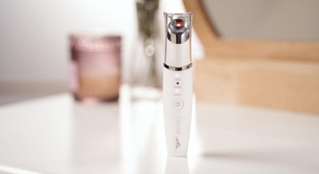 Masażer do oczu ETA Fenite 335390000 Wygoda i mobilność wymiary bezprzewodowa konstrukcja Prosta obsługa ergonomiczny kształt