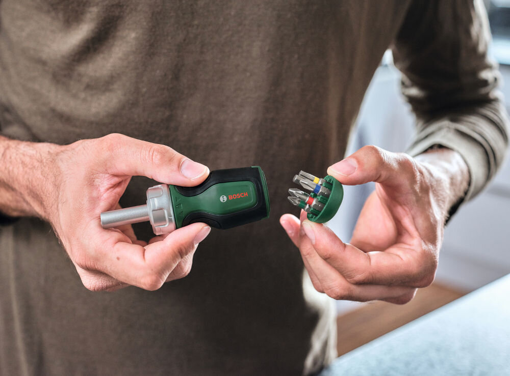 Wkrętak Bosch 1600A027PK magazynek na 6 końcówek stal S2 kolorowe oznaczenia