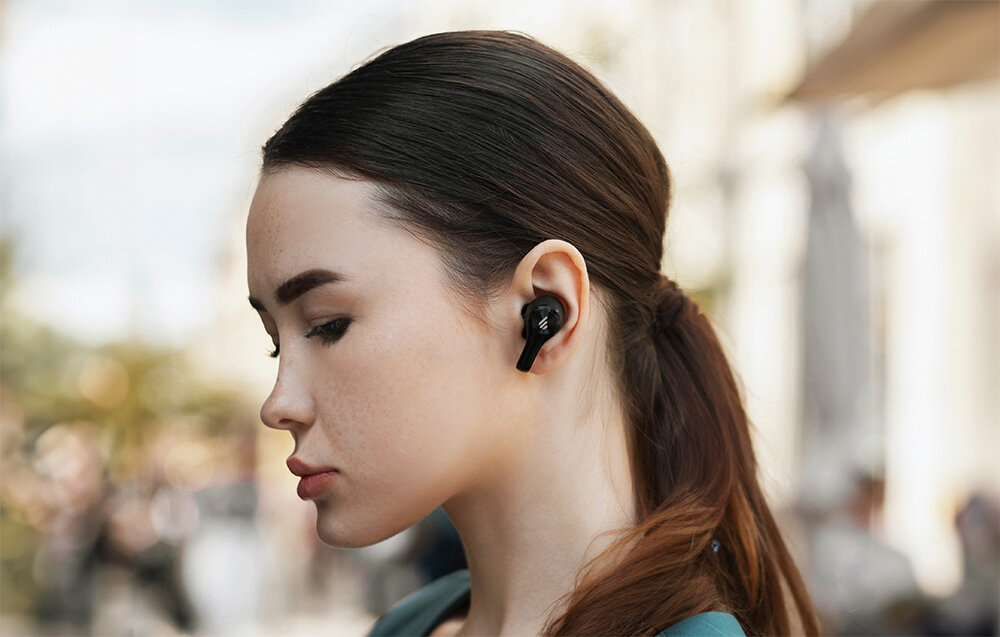Słuchawki dokanałowe EDIFIER X5 Lite design komfort lekkość dźwięk jakość wrażenia słuchowe ergonomia lekkość sport aktywność podróże czas pracy działanie akumulator 