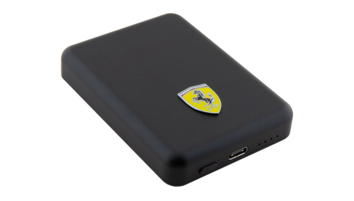 Powerbank indukcyjny FERRARI Metal Logo MagSafe 5000 mAh 15W Urządzenia moc ładowanie wymiary bateria pojemność bezpieczeństwo lekkość wygoda
