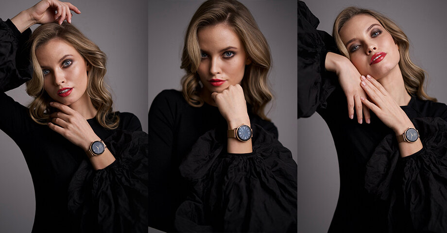 Smartwatch MAXCOM FW52 Diamond Złoty styl zegarek opaska bransoleta