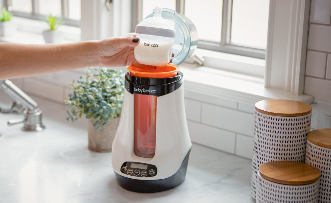 Podgrzewacz do butelek BABY BREZZA Safe + Dwa dedykowane ustawienia podgrzewanie para wodna delikatne podgrzewanie kąpiel wodna