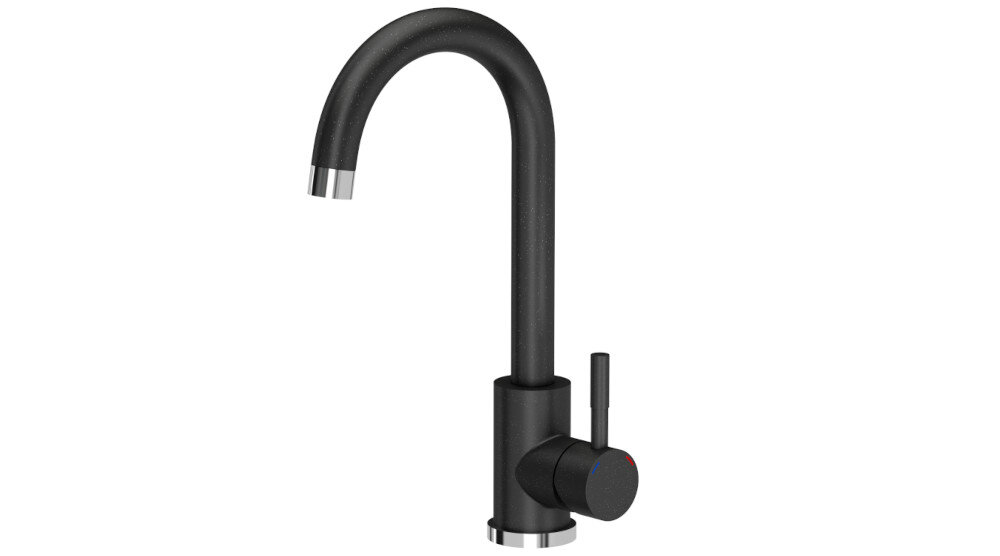 ZLEWOZMYWAK MYQ COLOR-SHORT CZARNY + BATERIA CZARNA SHOG1COL bateria głowica ceramiczna perlator oszczędność wody wytrzymały element