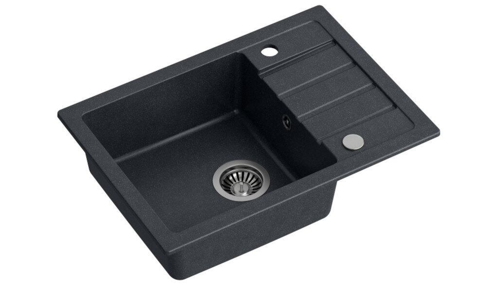 ZLEWOZMYWAK MYQ COLOR-SHORT CZARNY + BATERIA CZARNA SHOG1COL komora ociekacz bez wycieku wody bez wilgoci