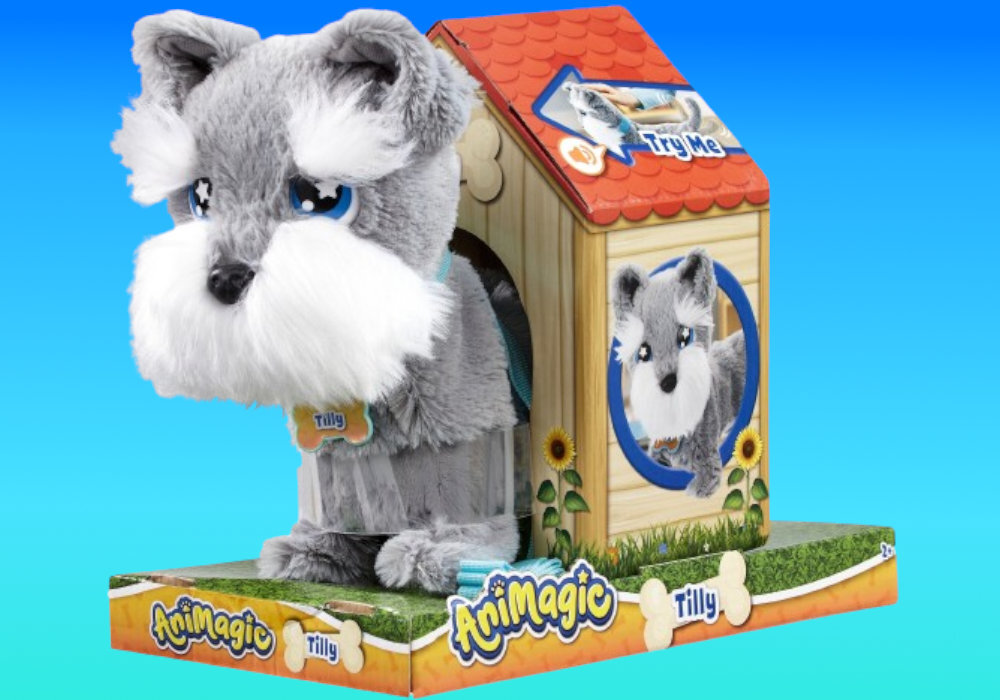 Zabawka interaktywna ANIMAGIC Piesek Tilly zabawa interaktywność radość wyobraźnia futerko wyposażenie