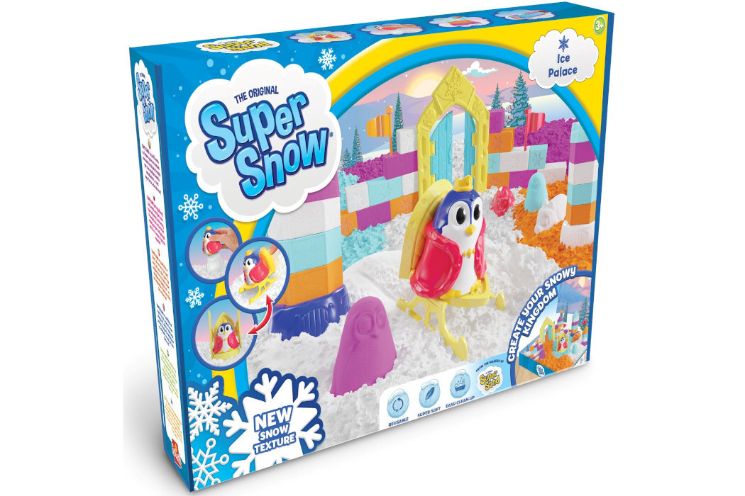 Piasek kinetyczny SUPER SAND Zimowe Miasteczko foremki zabawa kreatywność rozwój