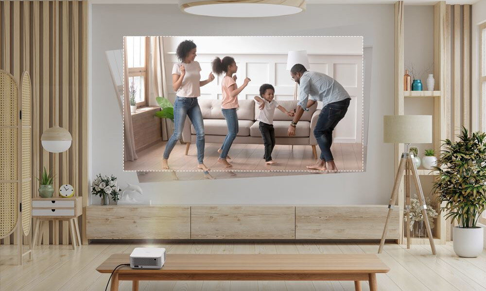 Projektor OPTOMA ML1080ST korekcja trapezowa ostrość