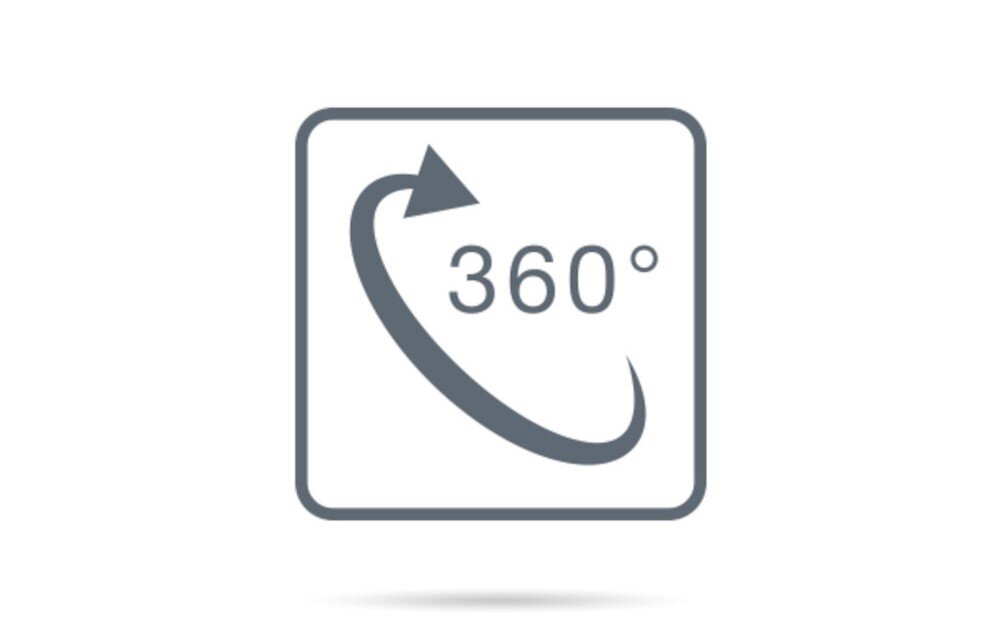 Projektor OPTOMA UHZ66 - Obraz pod dowolnym kątem, logo regulacji 360 stopni