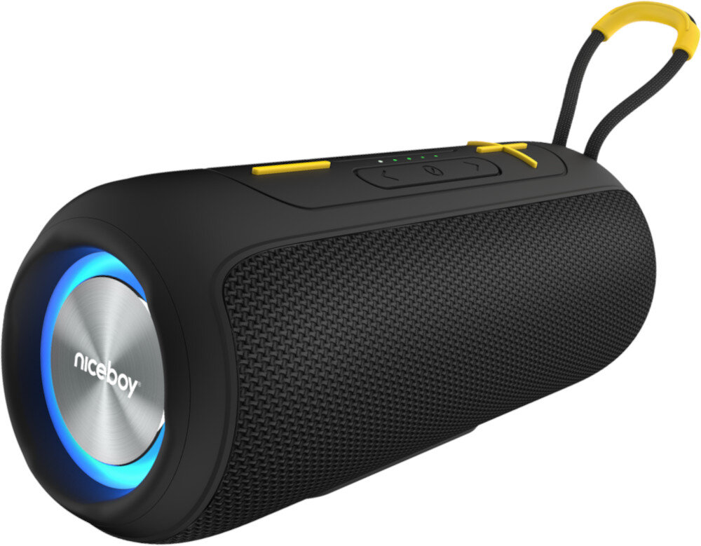 Głośnik mobilny NICEBOY Raze Supersonic XL Czarny źródła Bluetooth porty