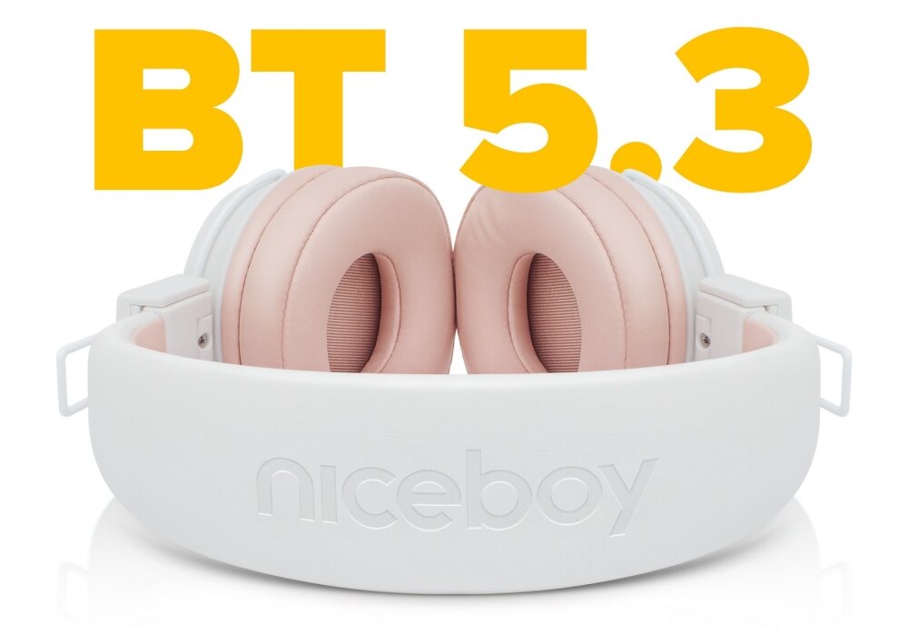 Słuchawki nauszne NICEBOY Hive Joy 3 design komfort lekkość dźwięk jakość wrażenia słuchowe ergonomia lekkość sport aktywność podróże czas pracy działanie akumulator