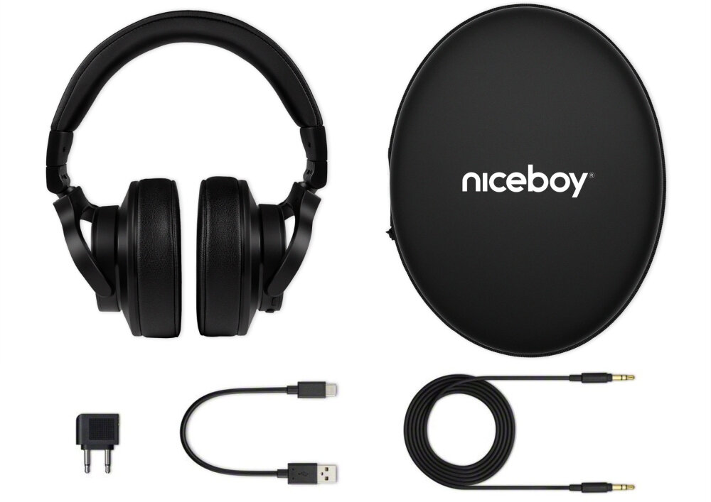 Słuchawki nauszne NICEBOY Hive Aura 4 ANC design komfort lekkość dźwięk jakość wrażenia słuchowe ergonomia lekkość sport aktywność podróże czas pracy działanie akumulator