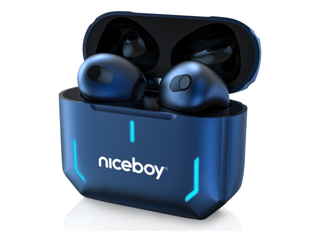 Słuchawki douszne NICEBOY Hive SpacePods design komfort lekkość dźwięk jakość wrażenia słuchowe ergonomia lekkość sport aktywność podróże czas pracy działanie akumulator
