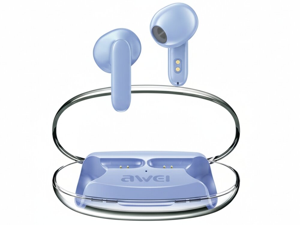 Dynamiczna membrana 10mm i redukcja szumów ENC
			etui ze słuchawkami na białym tle